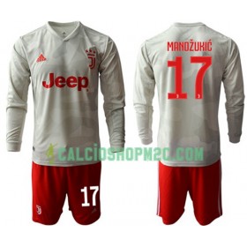 Juventus MANDZUKIC 17 Bambino Maglia Trasferta 2019/2020 Manica Lunga (+ Pantaloncini)